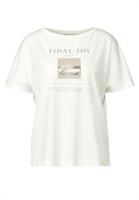 T-Shirt mit Fotoprint off white