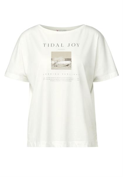T-Shirt mit Fotoprint off white