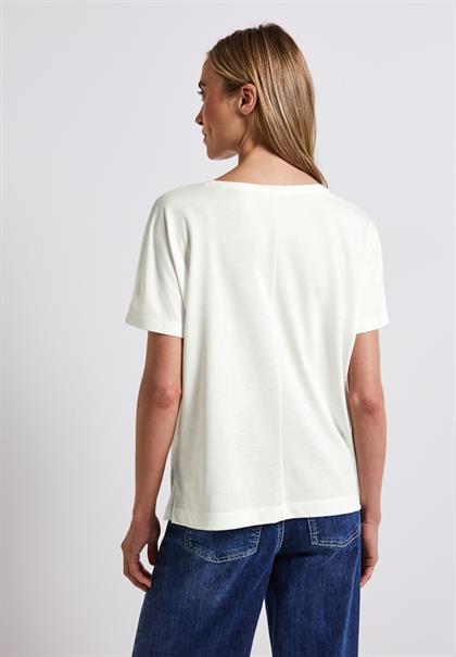 T-Shirt mit Fotoprint off white