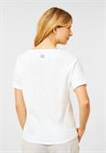 T-Shirt mit Fotoprint vanilla white