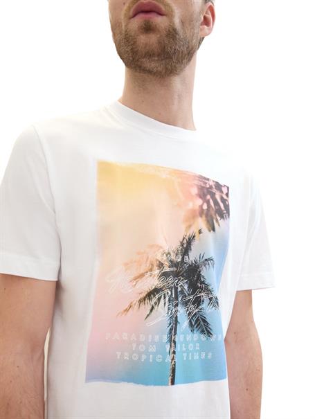 T-Shirt mit Fotoprint white