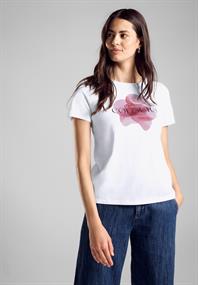 T-Shirt mit Frontprint dark berry purple