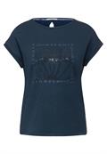 T-Shirt mit Frontprint dark petrol blue