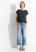 T-Shirt mit Frontprint dark petrol blue