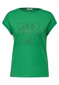 T-Shirt mit Frontprint fresh apple green