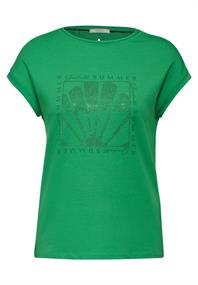 T-Shirt mit Frontprint fresh apple green