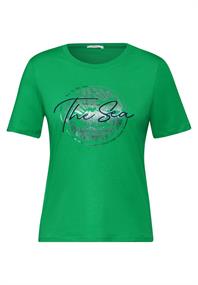 T-Shirt mit Frontprint fresh apple green