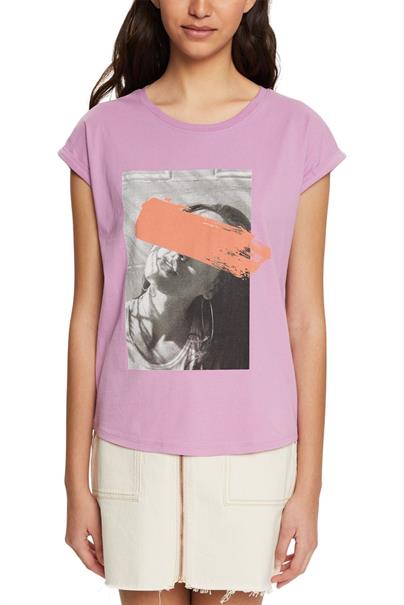 T-Shirt mit Frontprint lilac