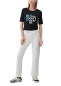 T-Shirt mit Frontprint schwarz