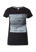 T-Shirt mit Frontprint schwarz