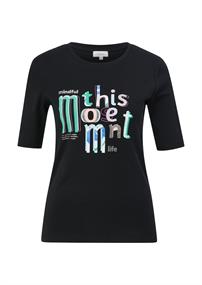 T-Shirt mit Frontprint schwarz