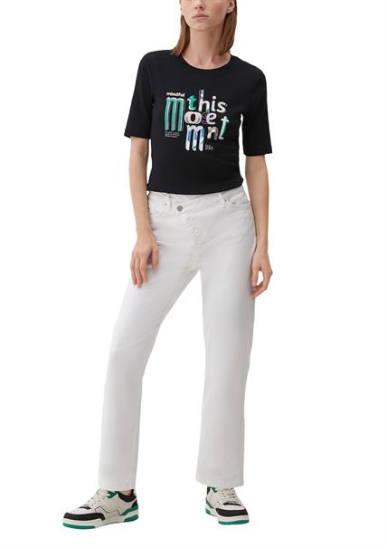 T-Shirt mit Frontprint schwarz