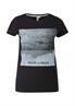 T-Shirt mit Frontprint schwarz