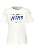 T-Shirt mit Frontprint vanilla white