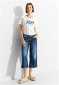 T-Shirt mit Frontprint vanilla white