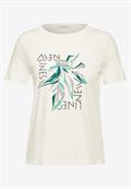 T-Shirt mit Frontprint vanilla white