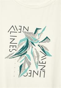 T-Shirt mit Frontprint vanilla white