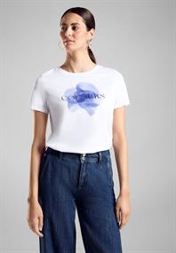 T-Shirt mit Frontprint violet blue