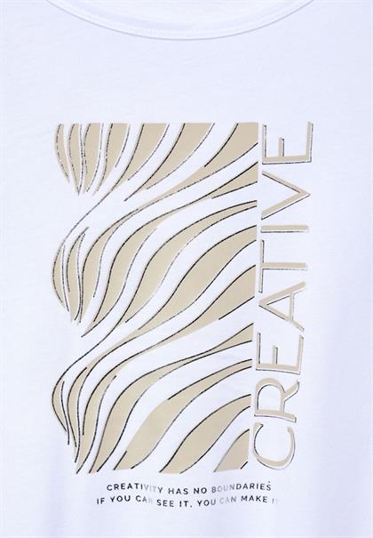 T-Shirt mit Frontprint white