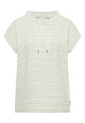 T-Shirt mit Funnel Neck und Streifen raw matcha lime