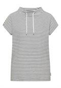 T-Shirt mit Funnel Neck und Streifen urban dark blue