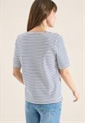 T-Shirt mit gerundetem V-Ausschnitt sporty denim blue