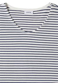 T-Shirt mit gerundetem V-Ausschnitt sporty denim blue