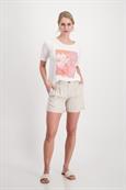 T-Shirt mit Glitzer Print off-white