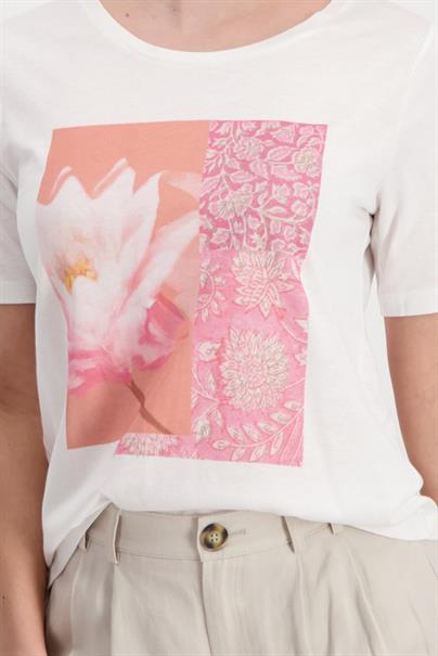 T-Shirt mit Glitzer Print off-white