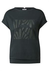 T-Shirt mit Glitzer-Print slate khaki