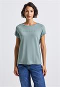 T-Shirt mit Glitzerdetails arona blue
