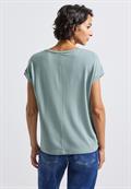 T-Shirt mit Glitzerdetails arona blue