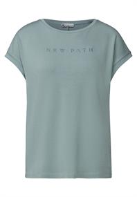 T-Shirt mit Glitzerdetails arona blue