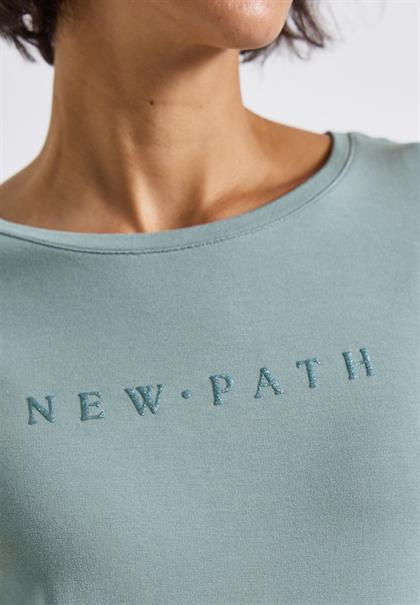 T-Shirt mit Glitzerdetails arona blue