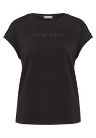 T-Shirt mit Glitzerdetails deep roast brown