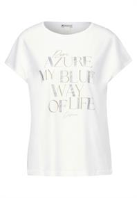 T-Shirt mit Glitzerwording white