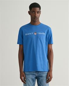 T-Shirt mit Grafik-Print rich blue