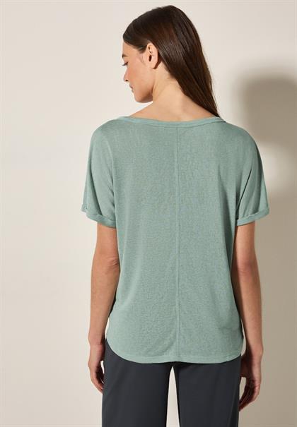T-Shirt mit grafischem Print ice sage green