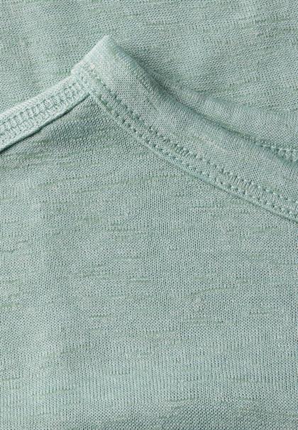 T-Shirt mit grafischem Print ice sage green