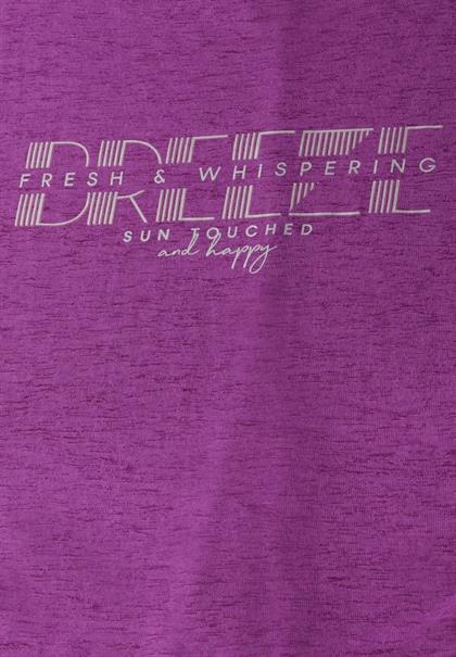 T-Shirt mit grafischem Print magenta lacquer