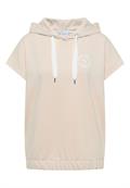 T-Shirt mit Hoodie und Printdetail pearl beige