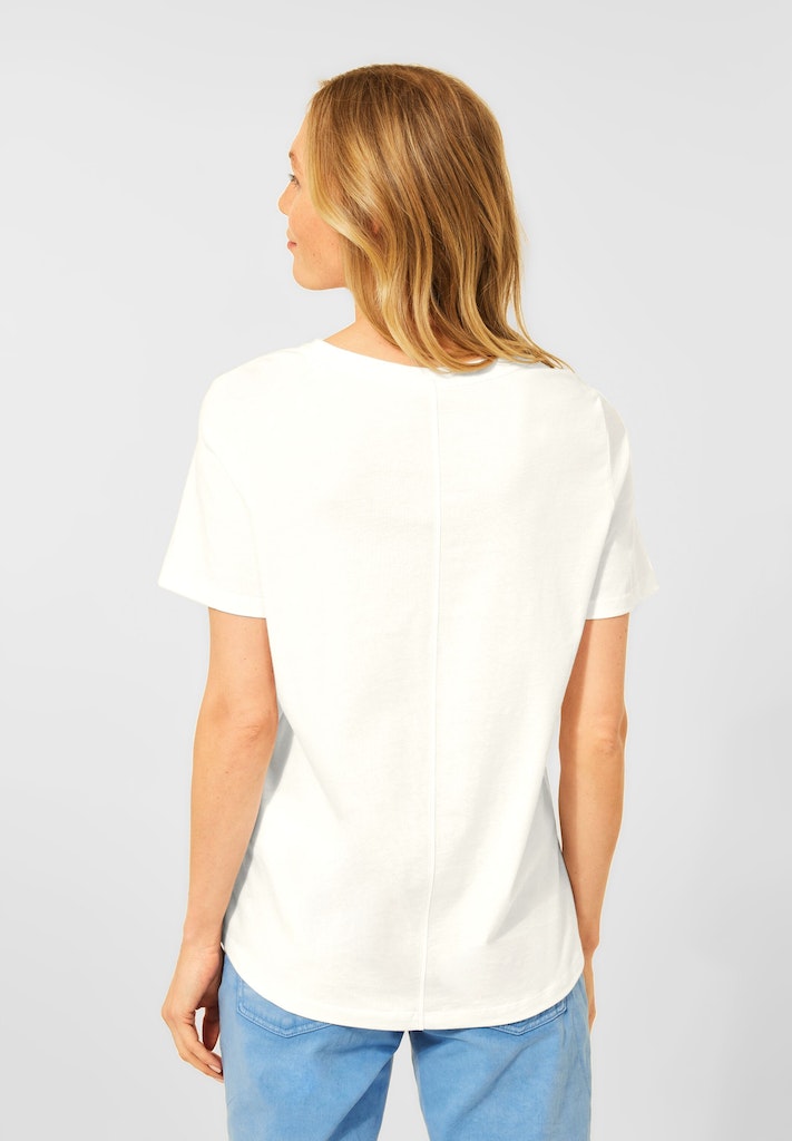 Cecil kaufen T-Shirt Motiv online vanilla mit bequem white bei Damen Ikat T-Shirt