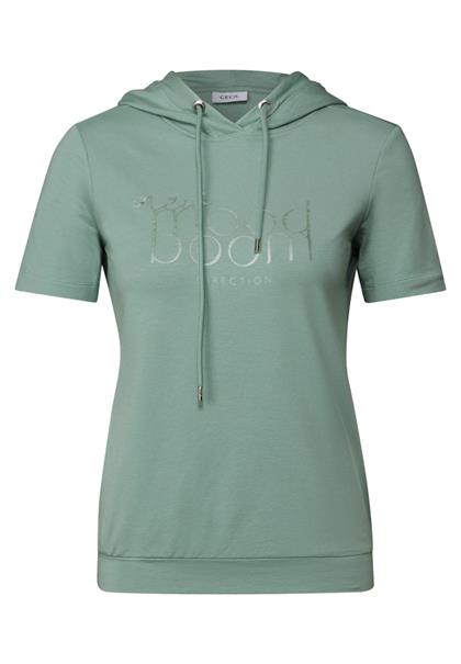 T-Shirt mit Kapuze matcha green