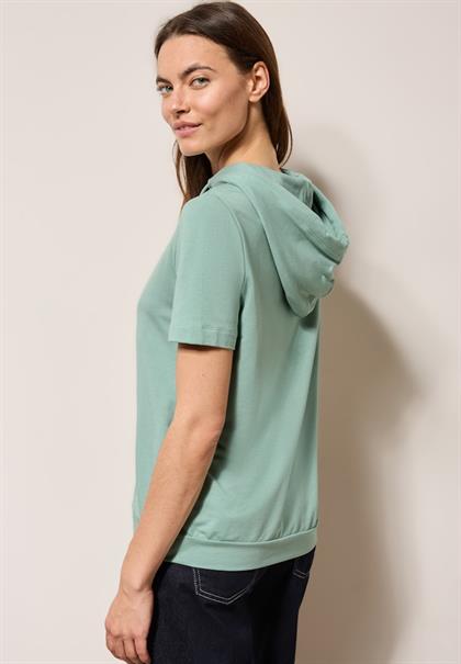 T-Shirt mit Kapuze matcha green