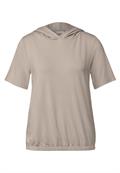 T-Shirt mit Kapuze morning beige