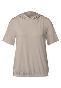 T-Shirt mit Kapuze morning beige