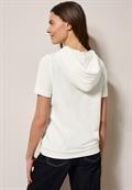 T-Shirt mit Kapuze vanilla white