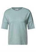 T-Shirt mit Knopfdetail cool salvia green