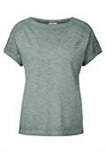 T-Shirt mit Knopfdetail dark balmy khaki