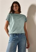 T-Shirt mit Knopfdetail dark balmy khaki